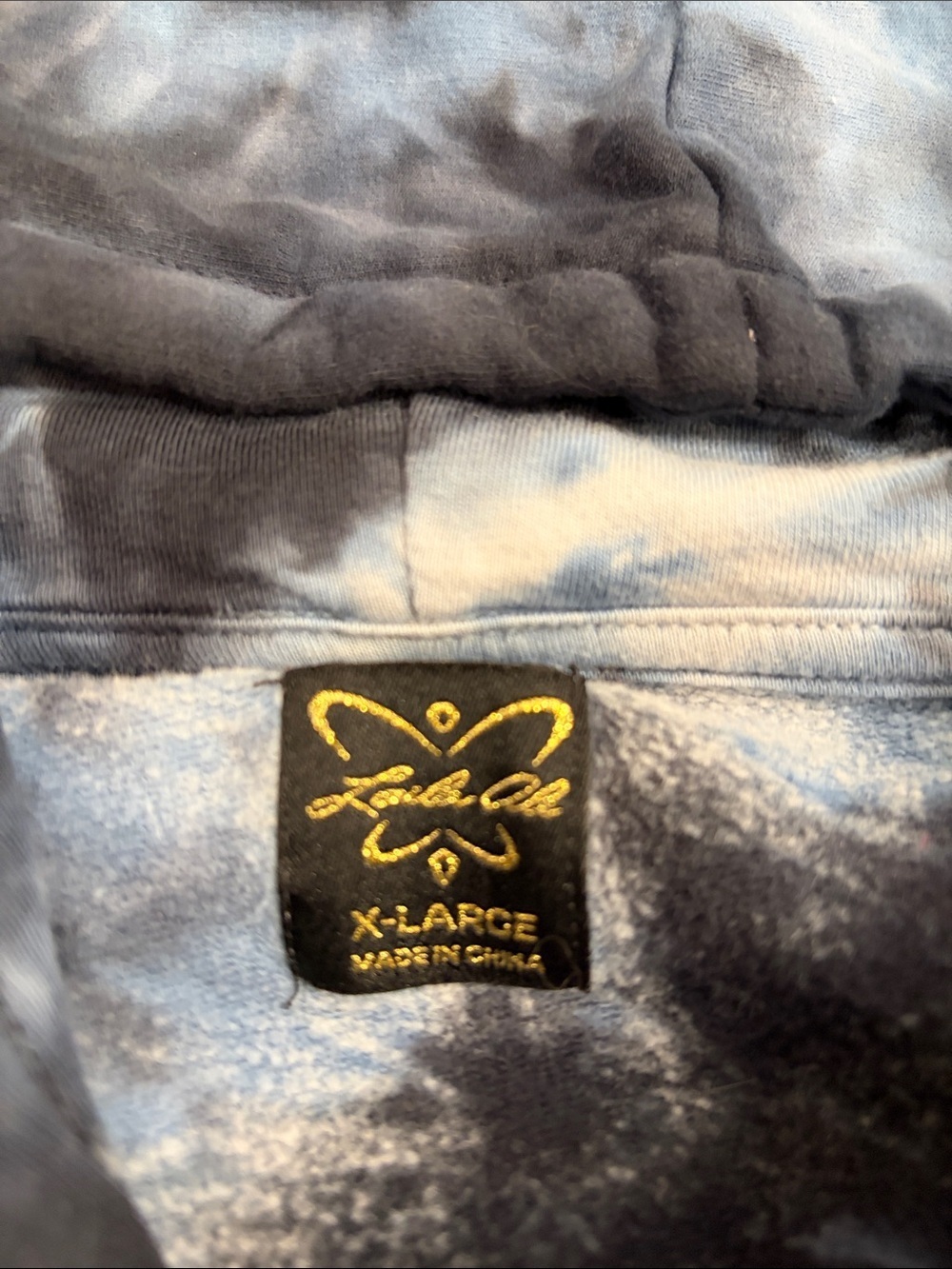 Laila Ali stretch cotton pullover ruched cinched tie dye pullover hoodie XL - Picture 9 of 13